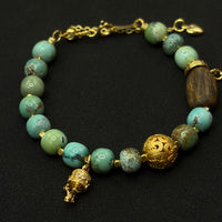 Turquoise & Eaglewood Bracelet（原矿绿松石海南莺歌绿棋楠沉香手链）