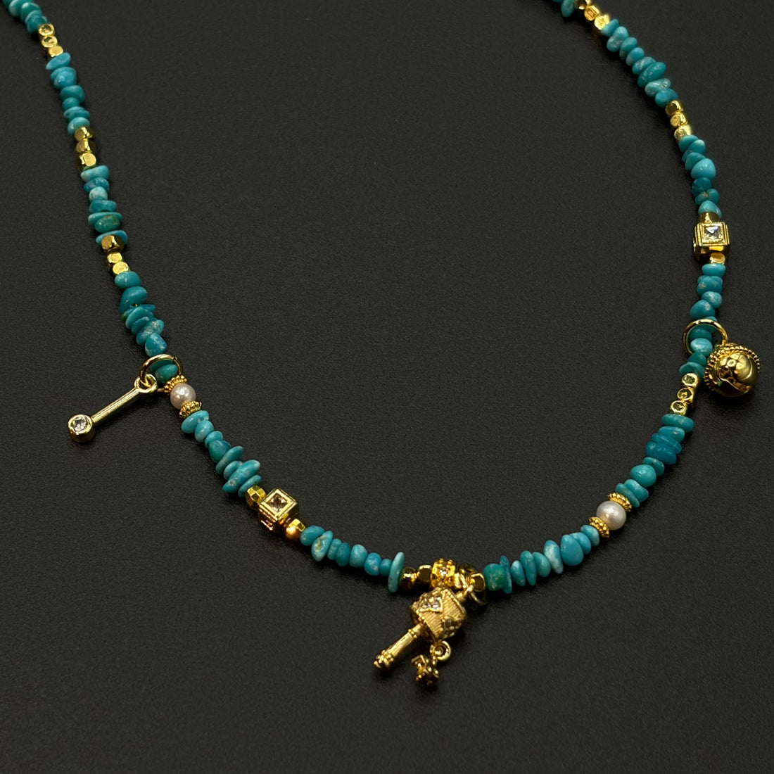 Turquoise Necklace （原矿绿松石随型项链）