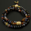 One-Line Medicine Dzi Bead 108 prayer beads(天然一线药师天珠108颗)