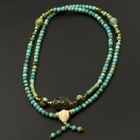 Turquoise Bracelet （玉化料春带彩原矿绿松石多圈）