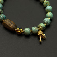 Turquoise & Agarwood Bracelet （原矿绿松石沉香手链）