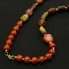 Southred Agate & Turquoise & eaglewood Necklace （南红原矿绿松沉香项链）