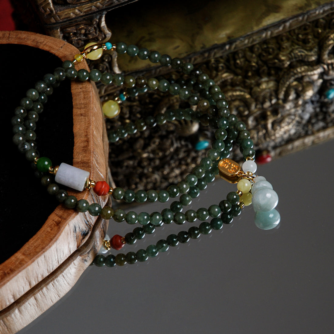 Hetian Jade Beads Bracelet
