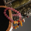 Strawberry Quartz Amber Bracelet