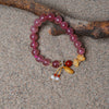 Strawberry Quartz Amber Bracelet