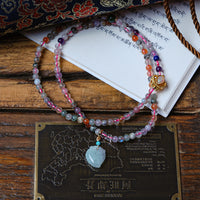 Three-circle tourmaline bracelet