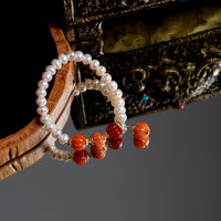 Pearl Pumpkin Bracelet