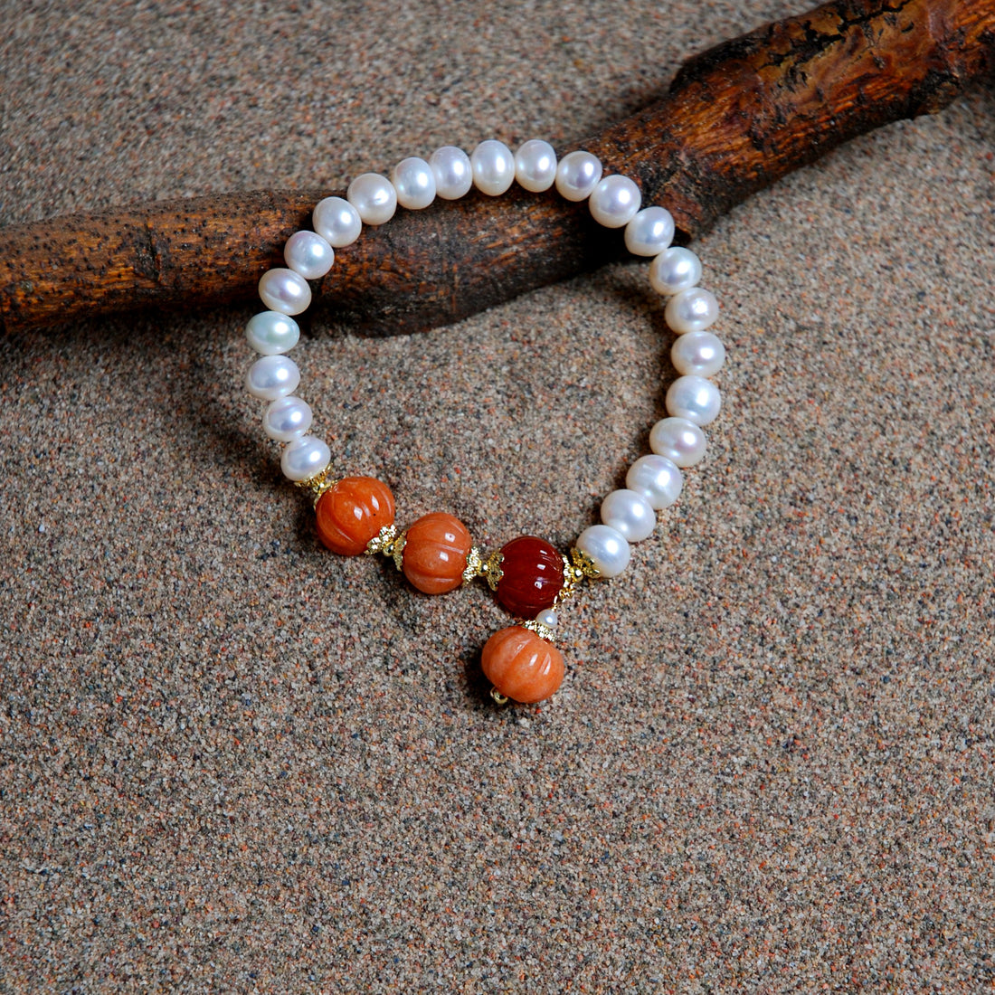 Pearl Pumpkin Bracelet