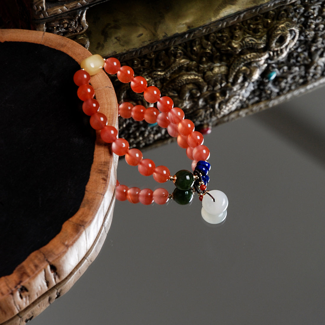 Agate & Amber Bracelet