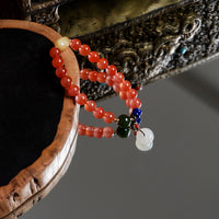 Agate & Amber Bracelet