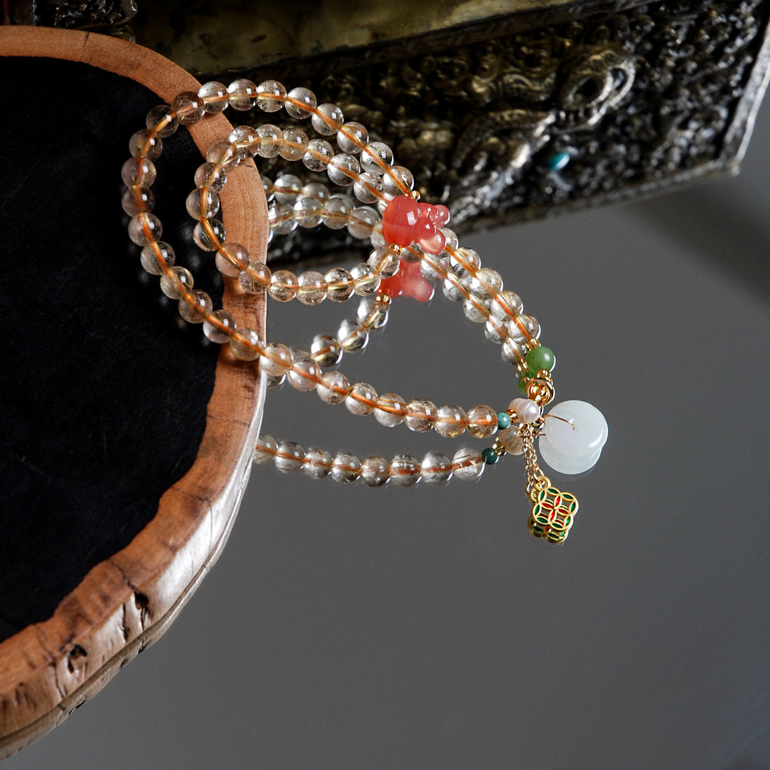 Yellow Rutilated Quartz  Bracelet