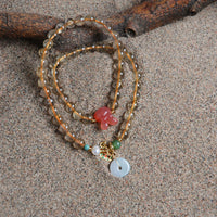 Yellow Rutilated Quartz  Bracelet