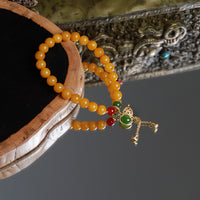 Amber gourd bracelet