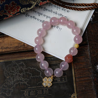 Rose Quartz Four-Leaf Clover Bracelet