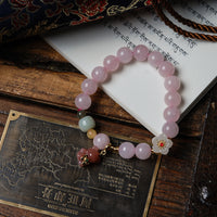 Rose Quartz Bear Bracelet