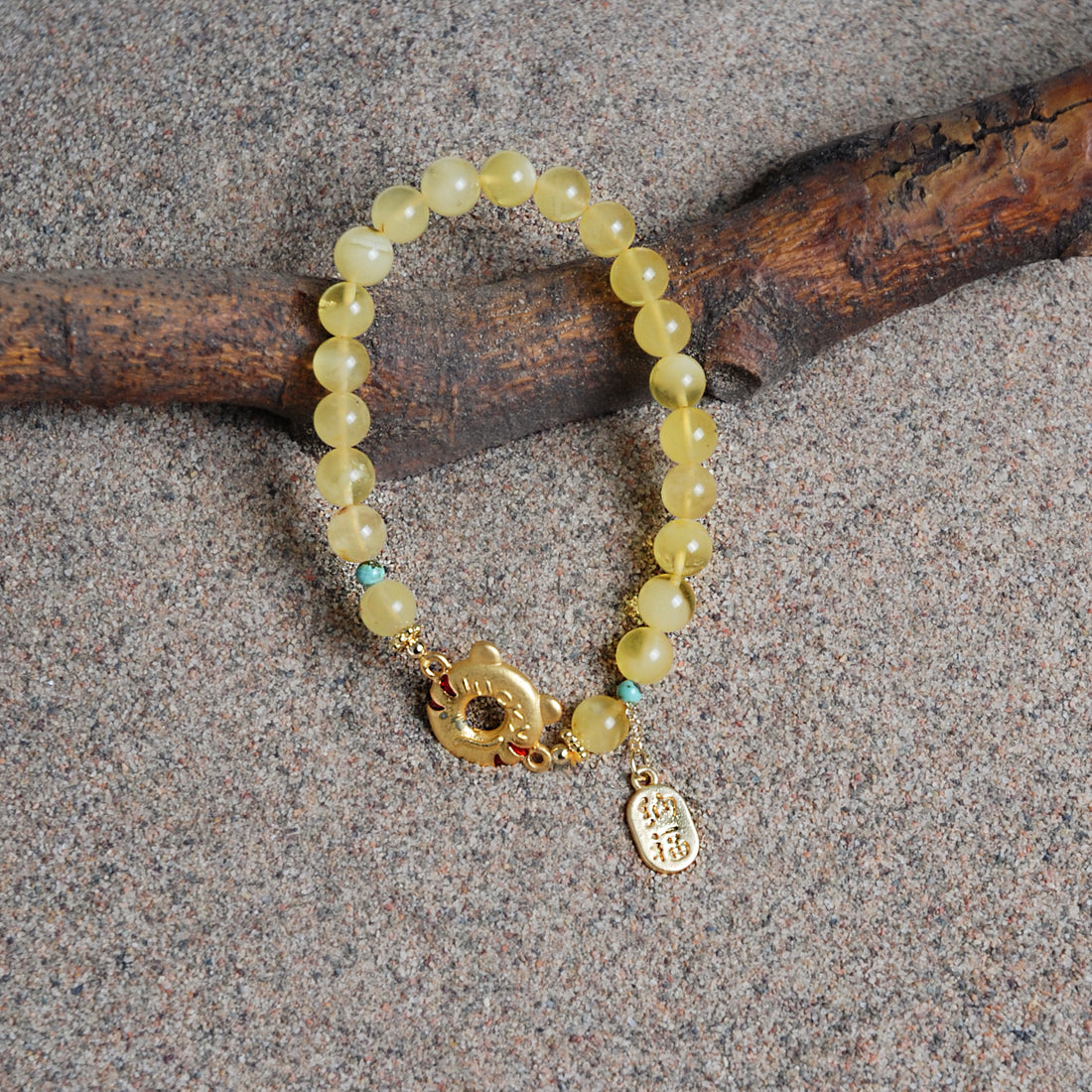 Amber Tiger Bracelet