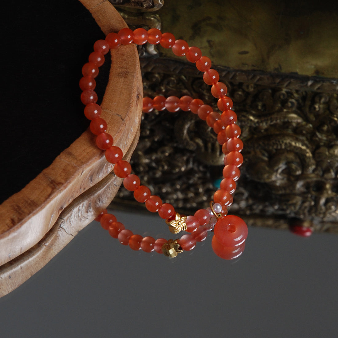 Agate safety buckle bracelet