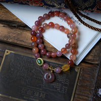 Double circle agate bracelet