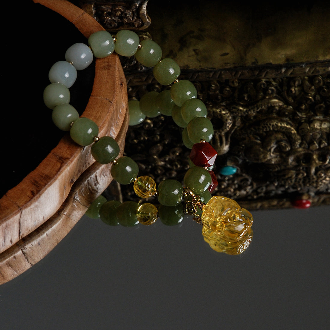 Hetian jade Pixiu bracelet