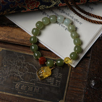 Hetian jade Pixiu bracelet