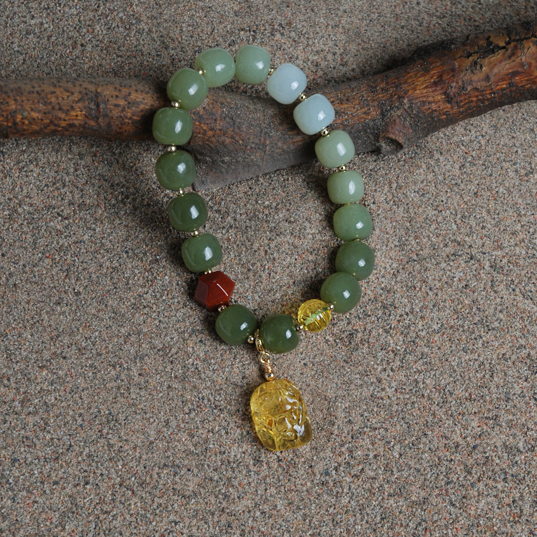 Hetian jade Pixiu bracelet