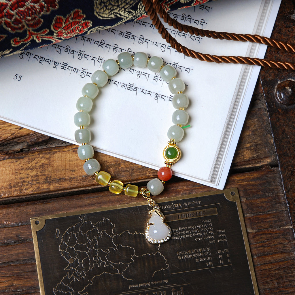 Hetian Jade Gourd  Bracelet