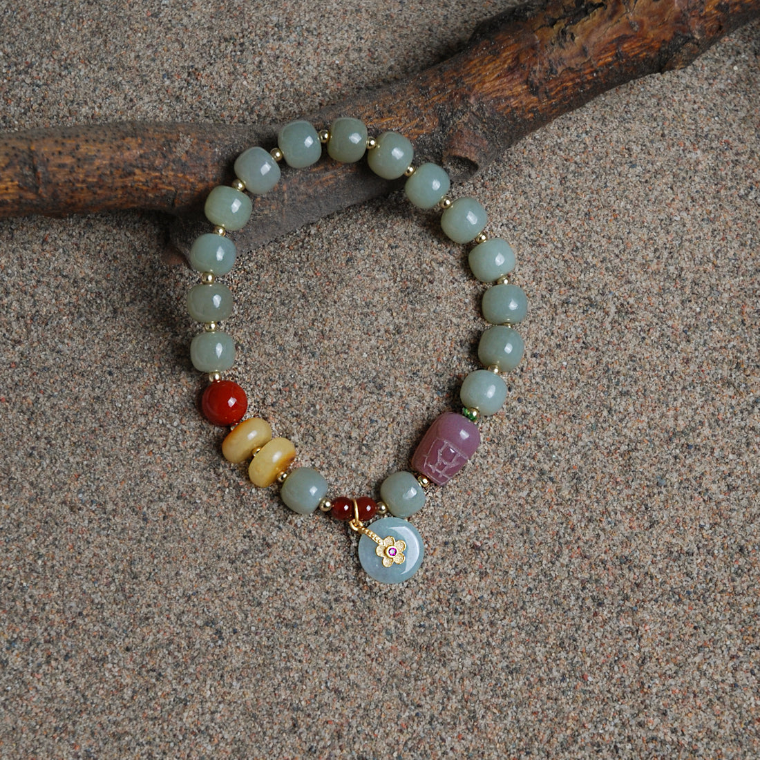Hetian jade safety buckle bracelet