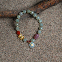 Hetian jade safety buckle bracelet