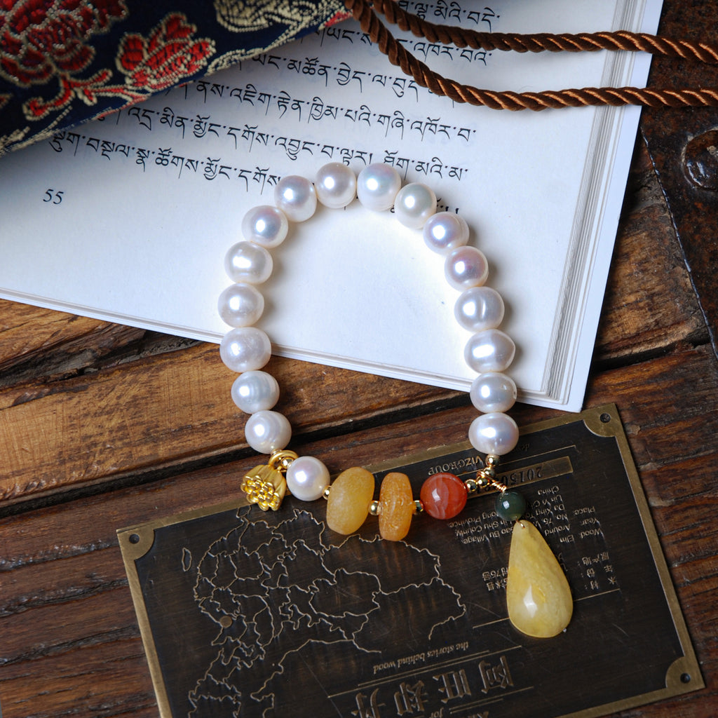 Pearl Amber Bracelet