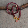 Double Circle Strawberry Quartz Bracelet