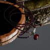 Four-circle garnet with cinnabar small lock bracelet