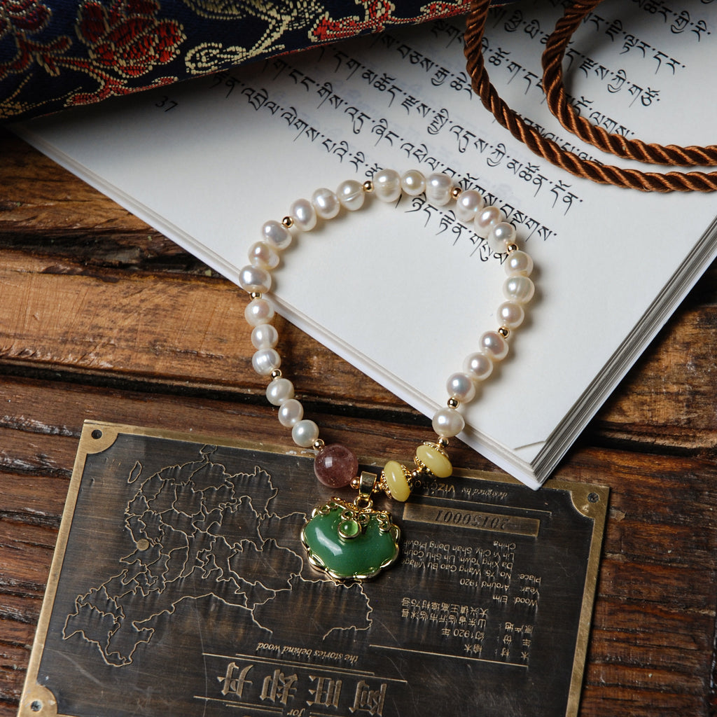 Pearl Safety Lock Bracelet