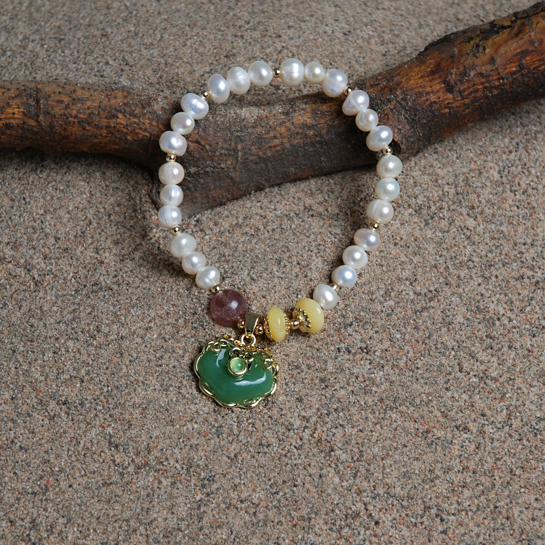 Pearl Safety Lock Bracelet