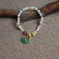 Pearl Safety Lock Bracelet