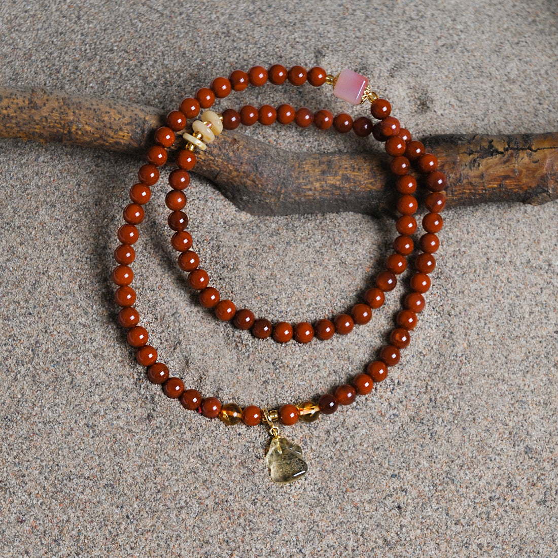 Three-circle agate bracelet