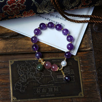 Amethyst & strawberry quartz Bracelet