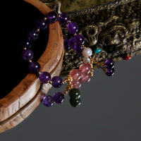 Amethyst & strawberry quartz Bracelet