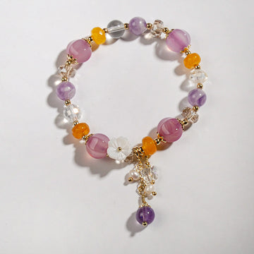 Crystal Shell Flower Bracelet