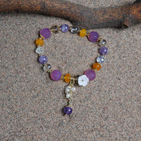 Crystal Shell Flower Bracelet