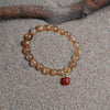 Yellow Rutilated Quartz persimmon bracelet