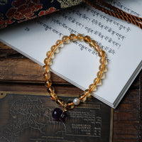 Yellow Rutilated Quartz Bracelet