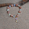Sunstone crystal spliced four-leaf flower bracelet