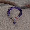 Amethyst cut crystal handle bracelet