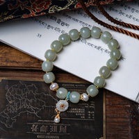 Large particle old bead rice bead hanging small flower pendant bracelet