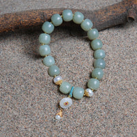 Large particle old bead rice bead hanging small flower pendant bracelet