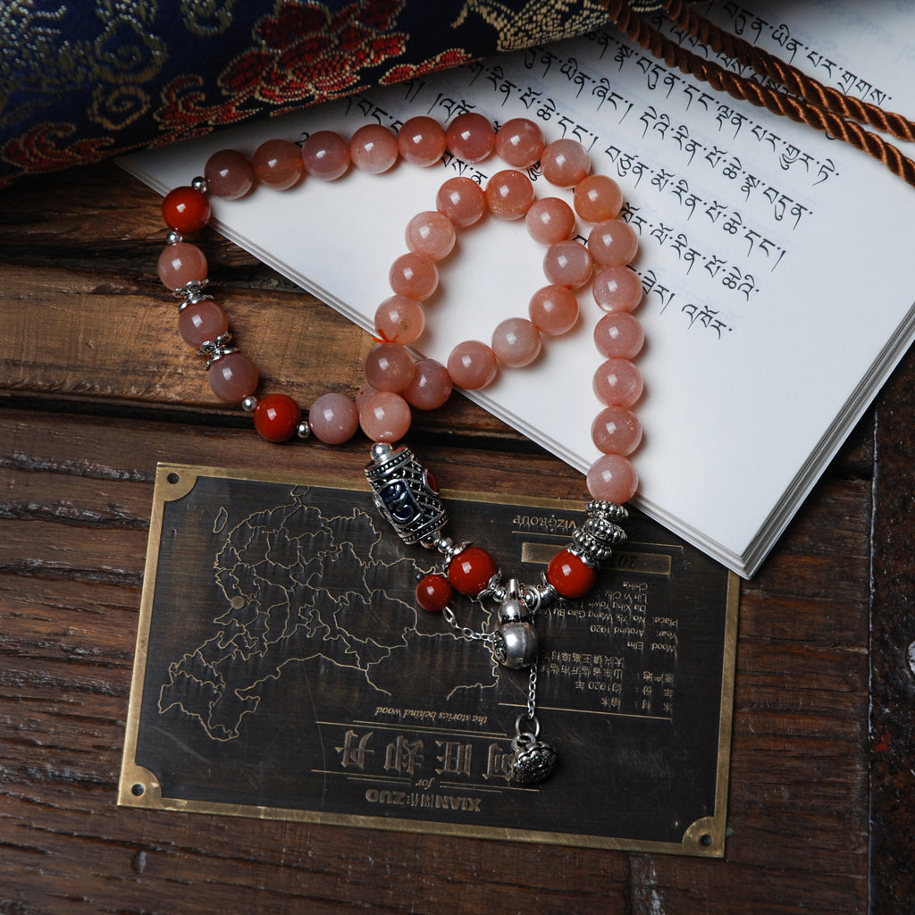 Double Circle SunStone Calabash Bracelet