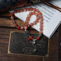 Double Circle SunStone Calabash Bracelet