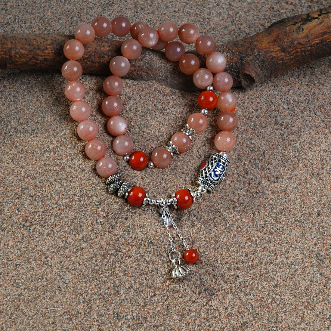 Double Circle SunStone Calabash Bracelet