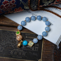Aquamarine pumpkin bracelet