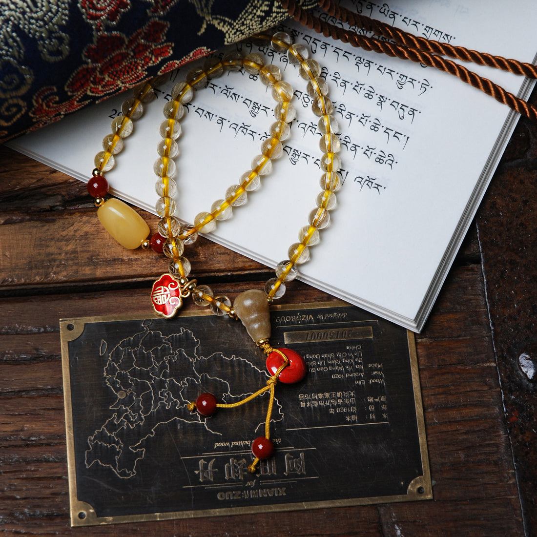 Citrine Peace Buckle Bracelet